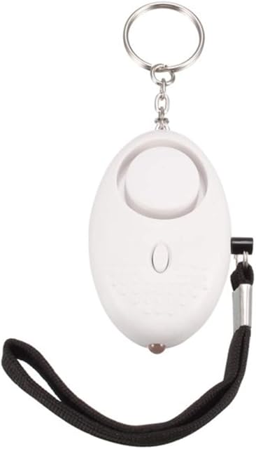 Police Approved Alarms, Safe Sound Personal Alarm, 140DB Personal Security Alarm Keychain with LED Lights, Emergency Safety Alarm for Women, Men, Children, Elderly (White) (AR-104)