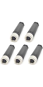 5 Connettori M8 4 Poli Femmina - IP67 Impermeabili, Per Automazione Industriale, 60V 4A - Foto 3