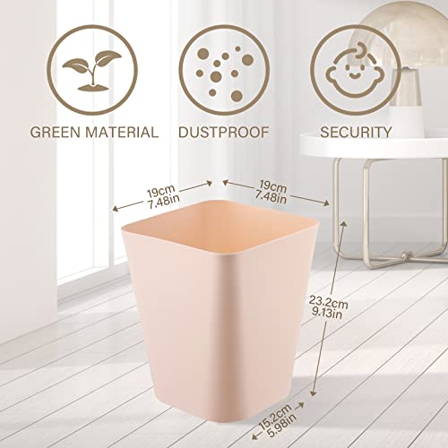 Amyhill 10 Pcs Square Plastic Trash Can Wastebasket Small Garbage Can Waste Basket For Bathroom Office Kitchen Living Room Bedroom Home Under Desk, Black, Gray, White, Khaki, Brown #TOP1