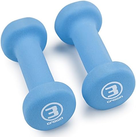 Set of 2 Body Sculpting Hand Weights - Soft Neoprene Coated Dumbbell Set - Supplies for Exercise, Workout, Weight Loss, Body Building - for Men, Women, Seniors, Teens, and Youth