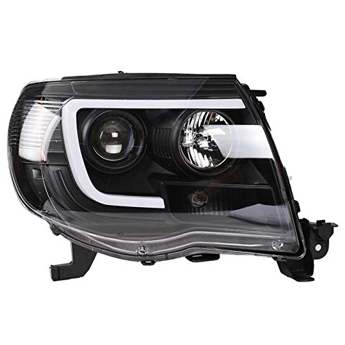 LABLT Replacement for 2005-2011 Tacoma Black Smoked Headlights Headlamps Assembly Left+Right
