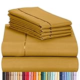 LuxClub 6 PC Bamboo Sheet Set w/ 18 inch Deep Pockets - Eco Friendly, Wrinkle Free, Fade Resistant,...