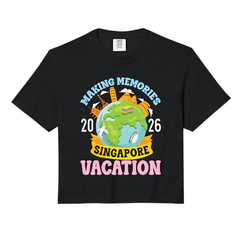 Singapore Vacation 2026 Travel Making Memories Family Trip Comfort Colors Crop Top