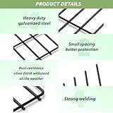 LIANTRAL 10 Stück Tier Barriere Zaun, Dekorativer Gartenzaun, rostfreier Metalldraht, Kein Graben-Zaun Patio-Grenze Tierzaun für Hunde Kaninchen im Freien Patio, 43 cm H x 3.3 m Gesamtlänge