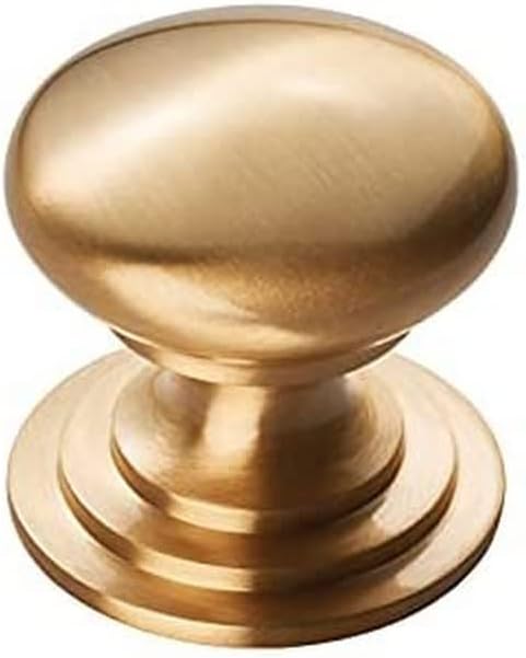 Carlisle Brass Victorian Knob - 32mm Satin Brass Cupboard & Cabinet Door Knob