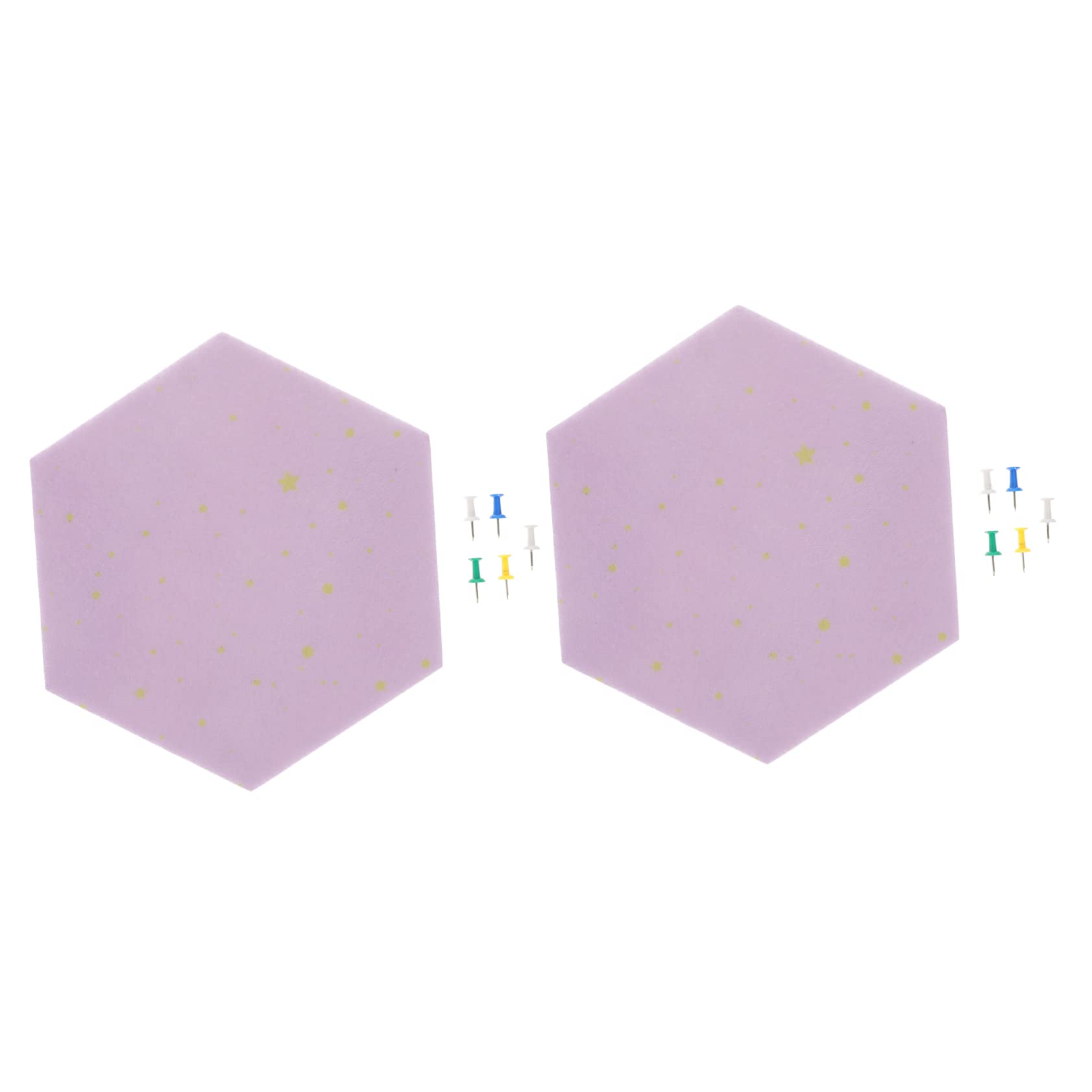 BCOATH 2pcs Hexagon Bulletin Board Felt Wall Decorative Ornaments