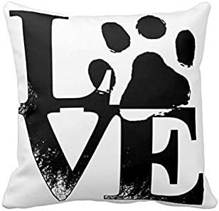 Pet Love Paw Print Pillow Case