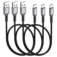 EverActive Cavo USB-C In Nylon – Ricarica Rapida 3A, Trasferimento Dati 480Mbps, 30cm, Nero (CBB-0.3CB)