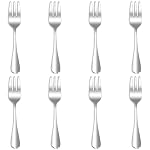 QUCHER – Qucher 8 Stück 14.5cm Kuchengabel,Dessertgabeln Edelstahl Se