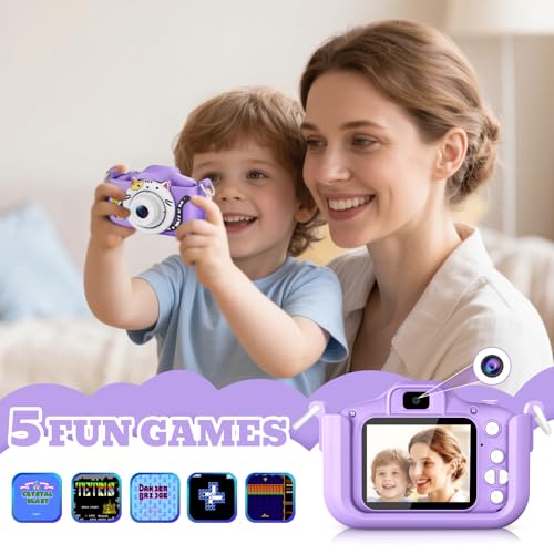 DITUPAN Kids Camera for Girls Boys Christmas Birthday Festival Gift for Kids,Digital Camera for Toddlers Toys for 3 4 5 6 7 8 9 10 11 12 Year Old 1 Pack by DITUPAN - Image 6