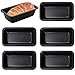 Lawei 6 Piece Non-Stick Mini Loaf Pan - 3.5 x 6 Inch Carbon Steel Bread and Toast Mold
