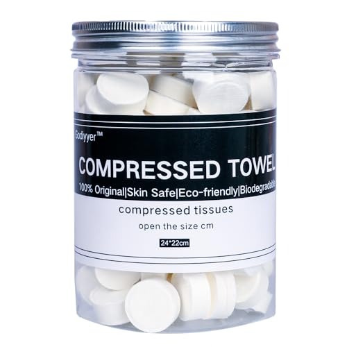 100pcs Compressed Towels Disposable Cotton Tissue Mini Portable Compressed Coin Wipes for Travel/Beauty/Salon/Outdoor Sports