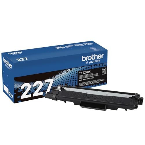 Brother Genuine TN227, TN227BK, High Yield Toner Cartridge, Replacement Black Toner, Page Yield Up to 3,000 Pages, TN227BK, Amazon Dash Available - image 1