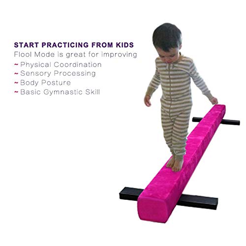JC-ATHLETICS Adjustable Balance Beam Gymnastic Practice Training Equipment for Kids Children Home Floor Use,8 Feet Long