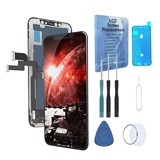 ZTR for iPhone 10 X 5.8 Inch Repair LCD Display Digitizer Touch Screen Replacement Full Frame Assembly with Waterproof Adhesive Tools kit in Black