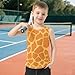 JHKKU Boys Giraffe Print Tank Tops Kids Sleeveless T Shirts Quick Dry Sport Workout Active 9-10Y