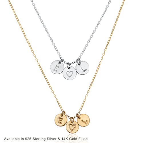 Efytal Initial Necklaces For Women, Dainty 14K Gold-Filled Or Sterling Silver Three Initial Necklace, Personalized Necklaces For Women, Letter Necklace For Women, J K S Necklace For Teens-Girls #TOP3