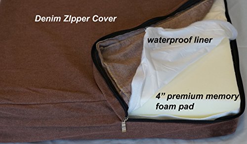 Petbed4Less Diy Durable Dog Bed Dog Pillow Pet Bed Removable Waterproof Liner Small, Medium To Super Large - 8 Sizes - Regular Waterproof Dog Bed Liner Only #TOP5