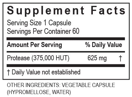 Transformation Enzymes Protease 375K Enzyme Blend, 60 Capsules - #1 Practitioner Recommended, High-Potency Supplement thumb #3