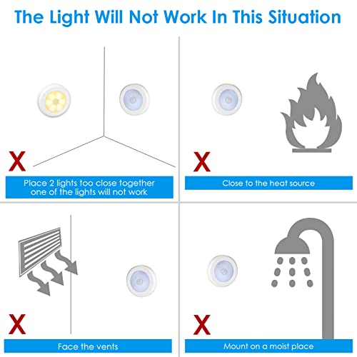 Amir Motion Sensor Light, Cordless Battery-Powered Led Night Light, Stick-Anywhere Closet Lights Stair Lights, Safe Lights For Hallway, Bathroom, Bedroom, Kitchen, Etc. (Warm White - Pack Of 3) #TOP5