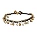 Produktbild Nowbetter Vintage Bohemia Fußkettchen Verstellbare Glöckchen Türkis Quaste Anhänger handgefertigt geflochten Strand Barfuß Fußkette Schmuck Zubehör Geschenk für Frauen Mädchen, Style 2, 20 cm