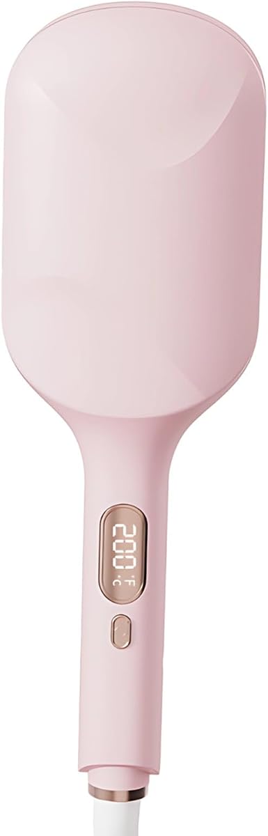 Hair Waver with LCD Display, Ceramic Curling Iron for Natural Beach Waves, Anti-Scald Design, Ionic Technology & Heat Insulation