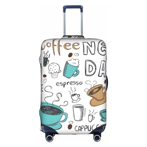 Housse de bagage lavable motif café S pour protéger votre valise en voyage