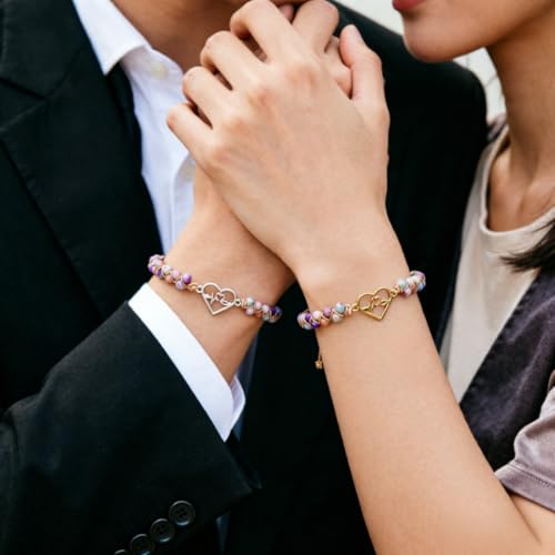 Image of YGLINE Stone Bead Yoga Meditation Bracelet Healing Crystal Double Layer Natural Gemstone Beaded Relax Anxiety Bracelets for Women Men