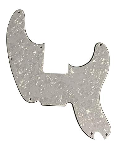 Custom Guitar Pickguard For Fender Telecaster Precision Bass (4 Ply White Pearl)