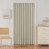 SUGOI 間仕切りカーテン 断熱保温 のれん おしゃれ 遮光 1級 暖簾 190cm丈 幅120cm ロング 北欧 突っ張り棒 ハトメ式 ノレン 無地 厚手 防音 防寒 目隠し 節電 省エネ ドアカーテン 階段 玄関 出入り口 仕切り キッチン 洗える ベージュ