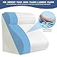 4PCS Orthopädisches Bettkeilkissen-Set mit vollem Memory-Foam-Taillenkissen, Keilkissen zur Linderung von Rückenschmerzen, verstellbares Bettkeilkissen zum Schlafen, nach der Operation,