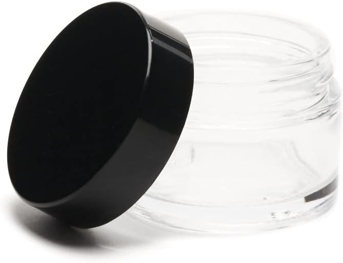LITTStash Storage Herb Jar - Premium Airtight & Smell Proof Glass Container for Herbs, Refillable Decorative Kitchen Storage Container