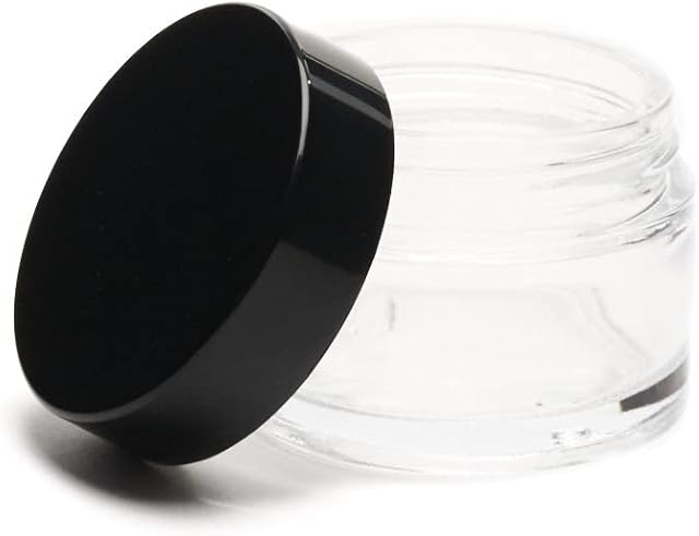 LITT Stash Storage Herb Jar - Airtight Clear Stash Jar for Herb Storage, Refillable Herb Container