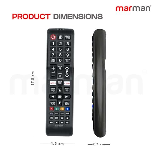 Image of marman Compatible with Samsung Tv Remote Model BN59 Original Smart Android 4K LCD LED FHD UHD OLED Television Non Voice Command - Pairing Not Required - Match Key to Key Exactly with Original Remote