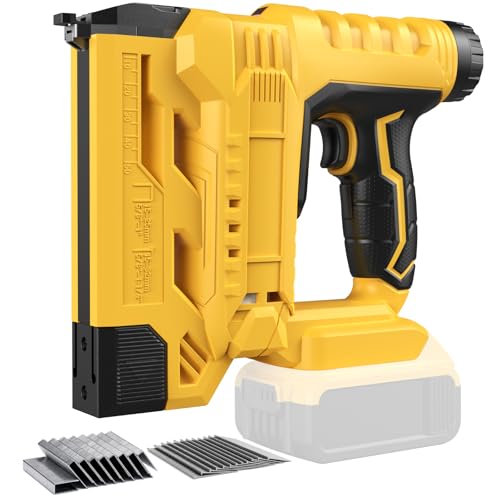 2 in 1 Cordless Brad Nailer/Staple Gun Compatible with Dewalt 20V Battery(No Battery), 18GA Electric Nail Gun Battery Powered with 2000 Staples/Nails, Depth Adjustment, LED Light, Safety Nose, 2 Modes by Cragdew - Used condition - CA$68.31