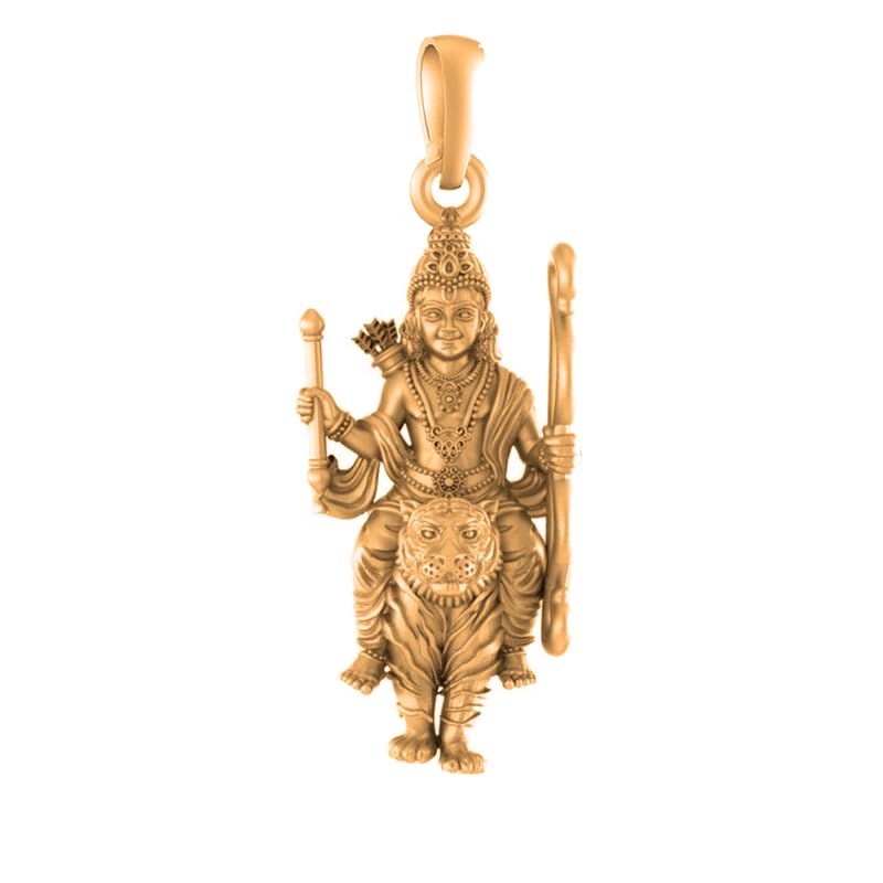 Pendentif Ayappa plaqué or 22 carats en argent de pureté 92,5%