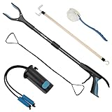 5-Piece Hip Knee Replacement Recovery Kit, JELLAS 32-inch Foldable Reacher Grabber with Shoehorn, Dr