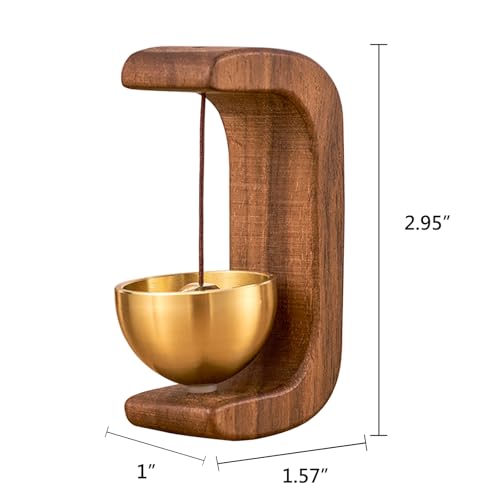 Image of Artisan Shopkeepers Bell Doorbell for Door Opening, Magnetic Wood Wind Chime for Door Garden Restaurant Room