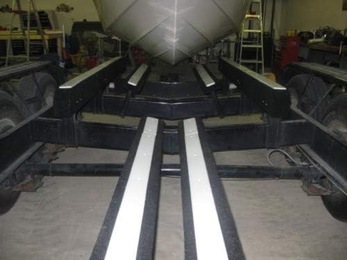 Kit of 6 Pieces - 48" x 3" Boat Trailer Marine Bunk Slides E-Z Glide Board 1/2" Thick Pads