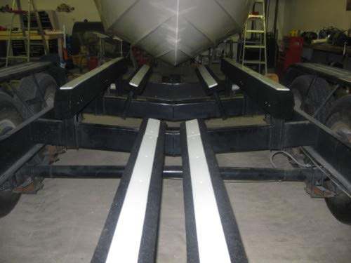 Kit of 6 Pieces - 48" x 3" Boat Trailer Marine Bunk Slides E-Z Glide Board 1/2" Thick Pads