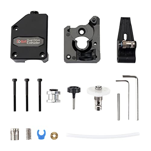 BCZAMD Ender 3 Extruder Dual Drive Upgrade 3D Printer Accessories Plastic Extruder 1.75mm for CR10 Ender 3 Series Artilley Sidewinde X1 Tev Tornad Wanhao D9 V2 Ant E10 Black