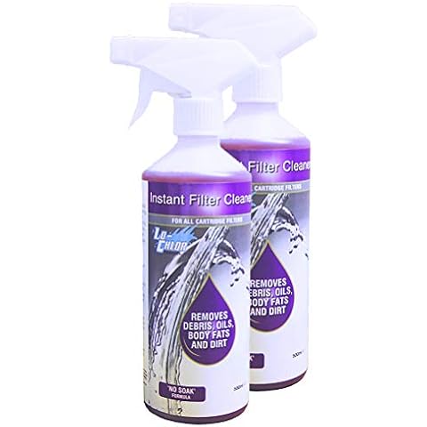 Lo-Chlor Instant Filter Cleaner Spray Hot Tub Pool Spa Tubs Spas (2 x 500ml) Cover