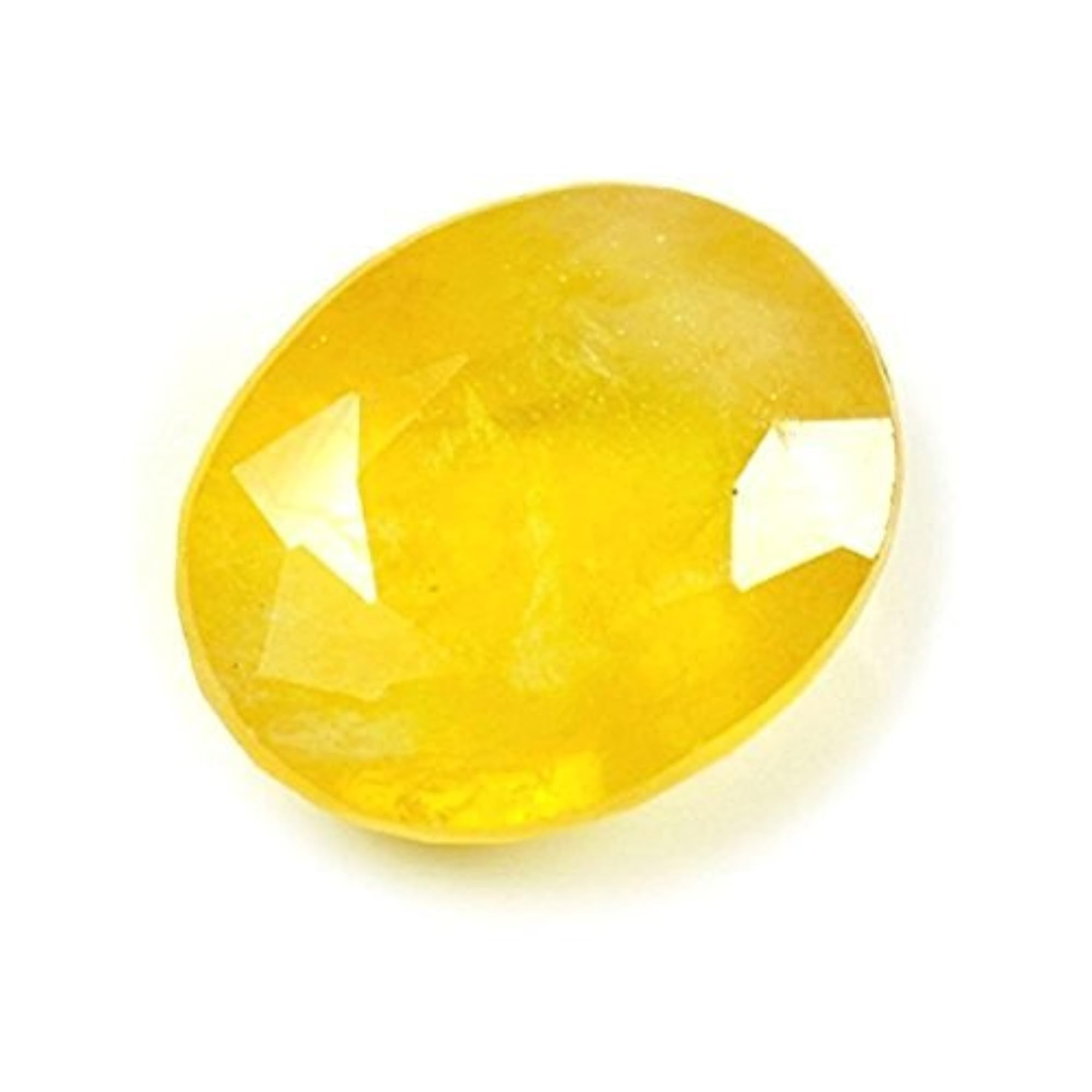 Natural Yellow Sapphire Silver Plated Pendant, 12.25 Ratti Gemstone