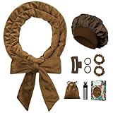 Gwabee Heatless Curls Overnight Hair Curler, 70' Soft Hair Curlers to Sleep In No Heat Curls Overnight, 9 PCS No Heat Curlers Set for Women - Golden Brown