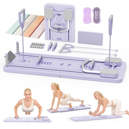 ピラティス マシン プロ監修 自動リバウンド付き折りたたみ式 静音 ピラティスボード 家庭用 ダイエット器具 初心者向け 腹筋マシ...