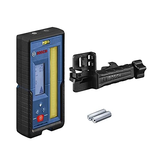 Bosch Professional Rotationslasermottager LR 45 (röd och grön stråle, RB 45 mottagarfäste, 2 x AA-batterier, arbetsområde: en radie på upp till 300 m)