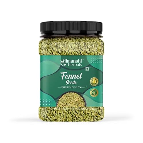 HIMANSHI HERBALS Organic Fennel Seeds (Saunf) 500g – Natural, Fresh & Aromatic, Saunf for Cooking, Mouth Freshener & Wellness, Rich Flavor, Hygienically Packed