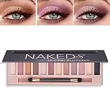 WYBLZPXZ 12 Colors Naked Nude Colors Eyeshadow Palette,Matte Blendable Shimmer Eyeshadow Pallete Nat