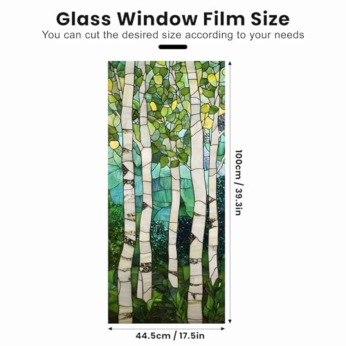 Película decorativa para ventana estilo vitral 17.5 x 39 pulgadas miniatura 2