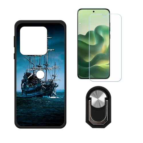 BMPNLSZ �K�p Motorola Edge 70 Fusion�p+HD�����K���X�ɓK�����ėpTPU�P�[�X�A�V���J�Q���P�[�X�o���p�[�ی�o�b�N�P�[�X-�ɓK����9�d�x�X�N���C�u�h�~�X�N���[���v���e�N�^(6,8") + ���O���\�Ŕėp�I��360�x��]��